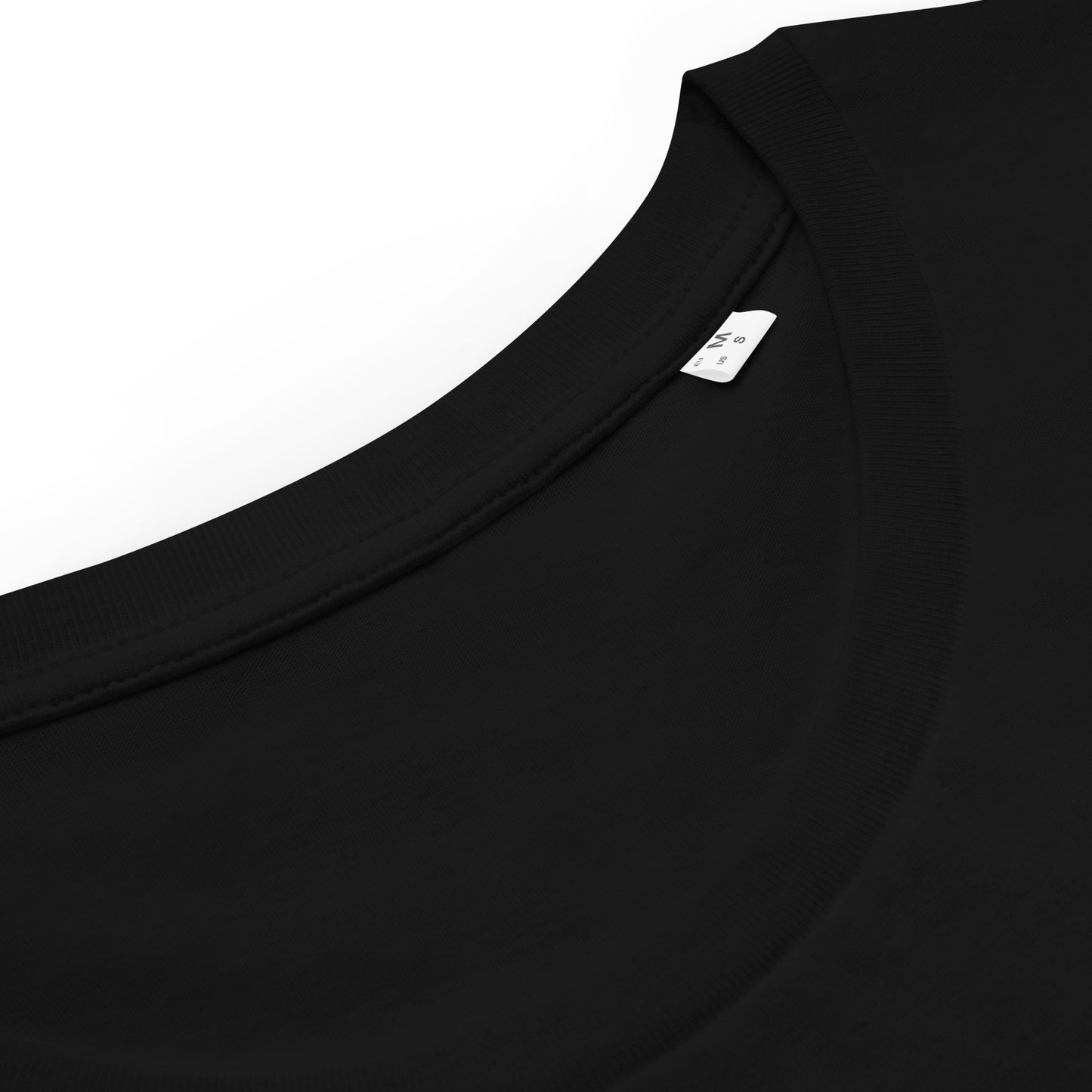 Geborduurd lente vogels Bauhaus stijl zwart T-shirt biokatoen - Dames