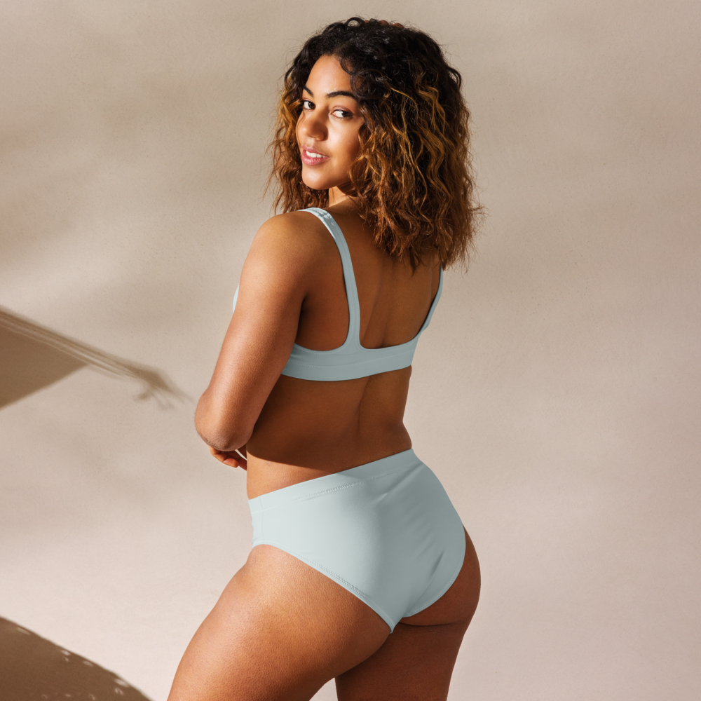 Light grey Recycled high-waisted bikini set