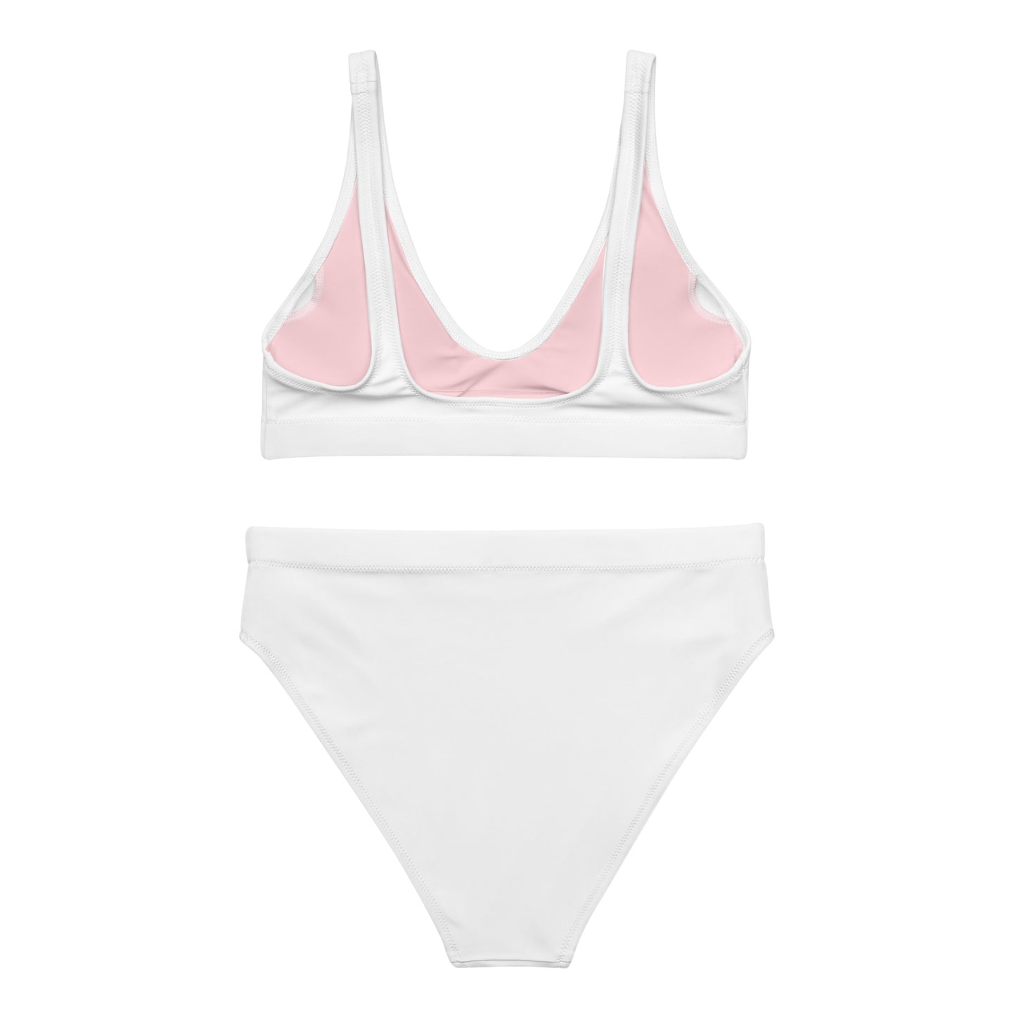 White-pink Recycled sport bikini set