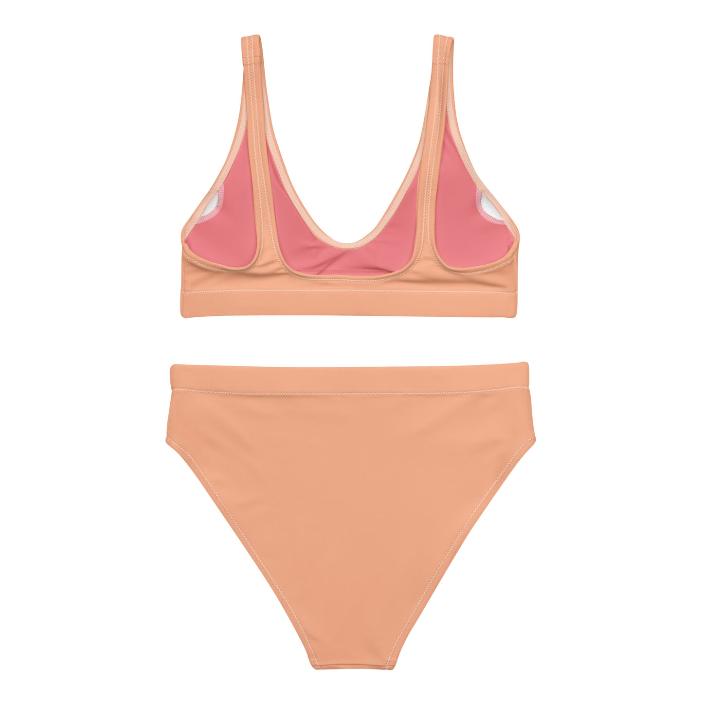 Desert Sand / Peach Recycled High-waisted Sport bikini