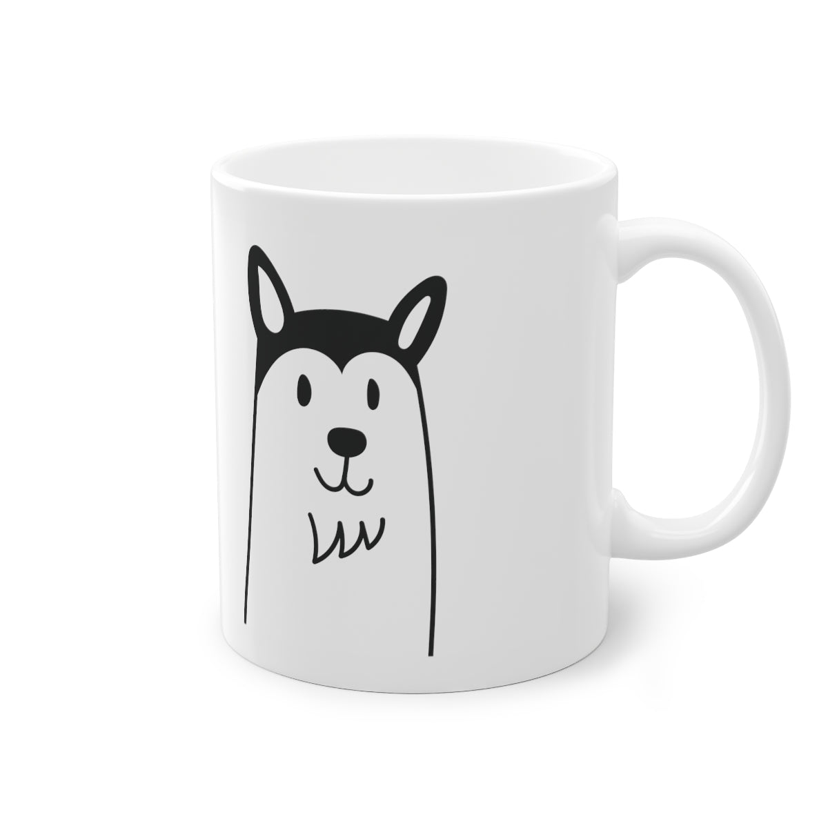 Cute dog Husky mug, white, 325 ml / 11 oz Coffee mug, tea mug for kids, children, puppies mug for dog lovers, dog owners