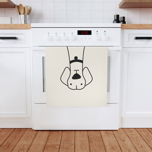 Vizsla dog Cotton Tea Towel, 50 x 70 cm, organic cotton, eco-friendly dog kitchen towel, bathroom hand towel with puppies